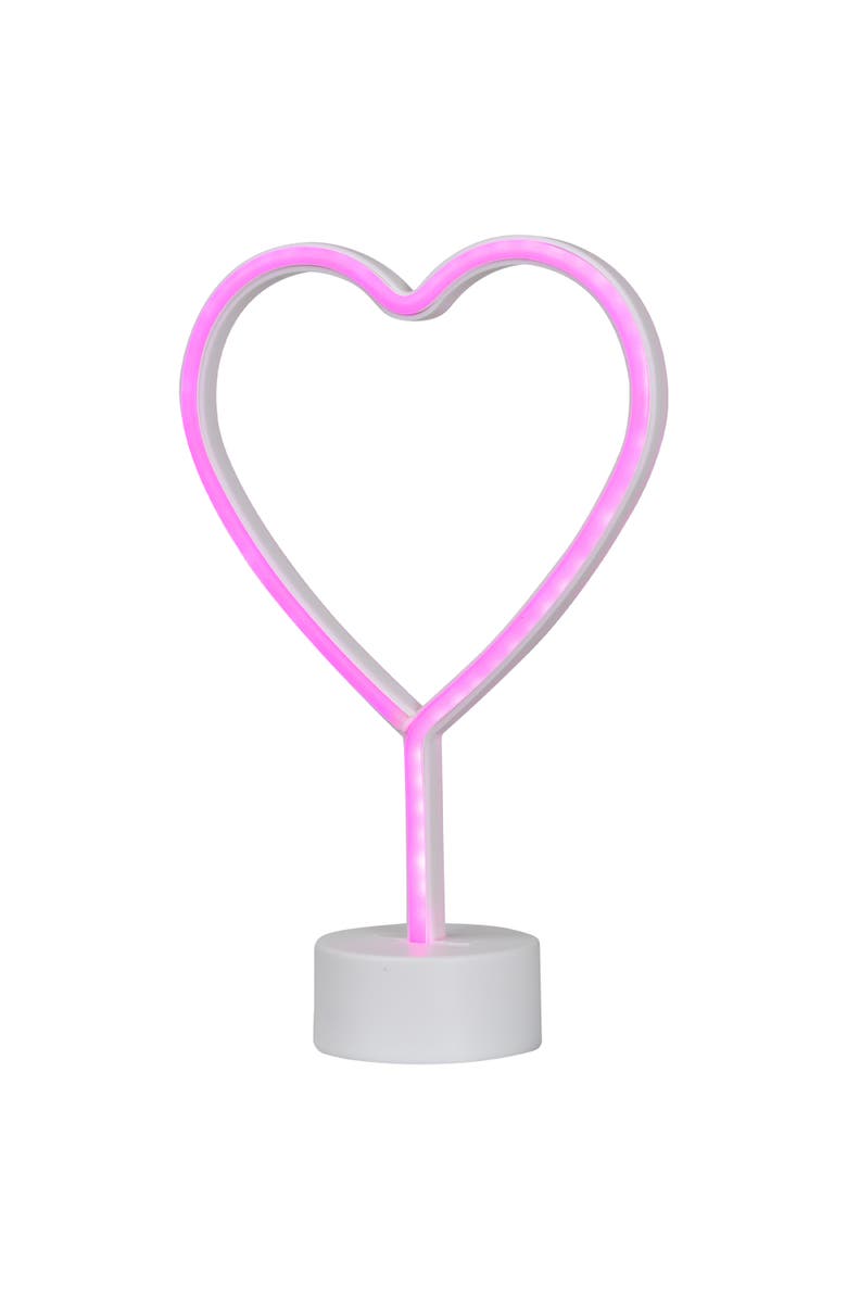 Northlight LED Heart Neon Table Light- 11.5" - Pink, Alternate, color, Pink