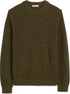 Madewell Marled Cotton Shaker Stitch Crewneck Sweater