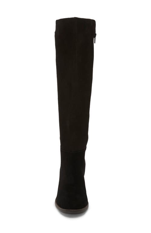 Lucky Brand Calypsow Suede Slouch Boot In Black