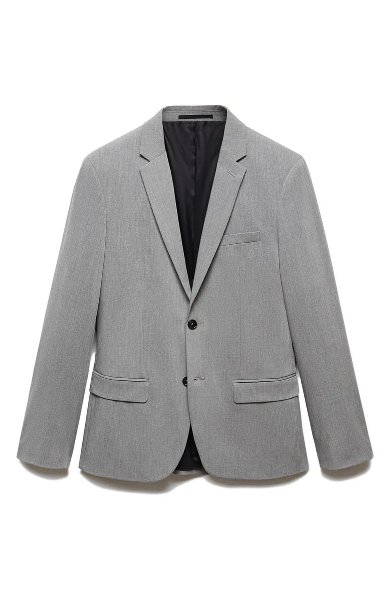 MANGO Superslim Fit Grey Stretch Sport Coat, Alternate, color, 
