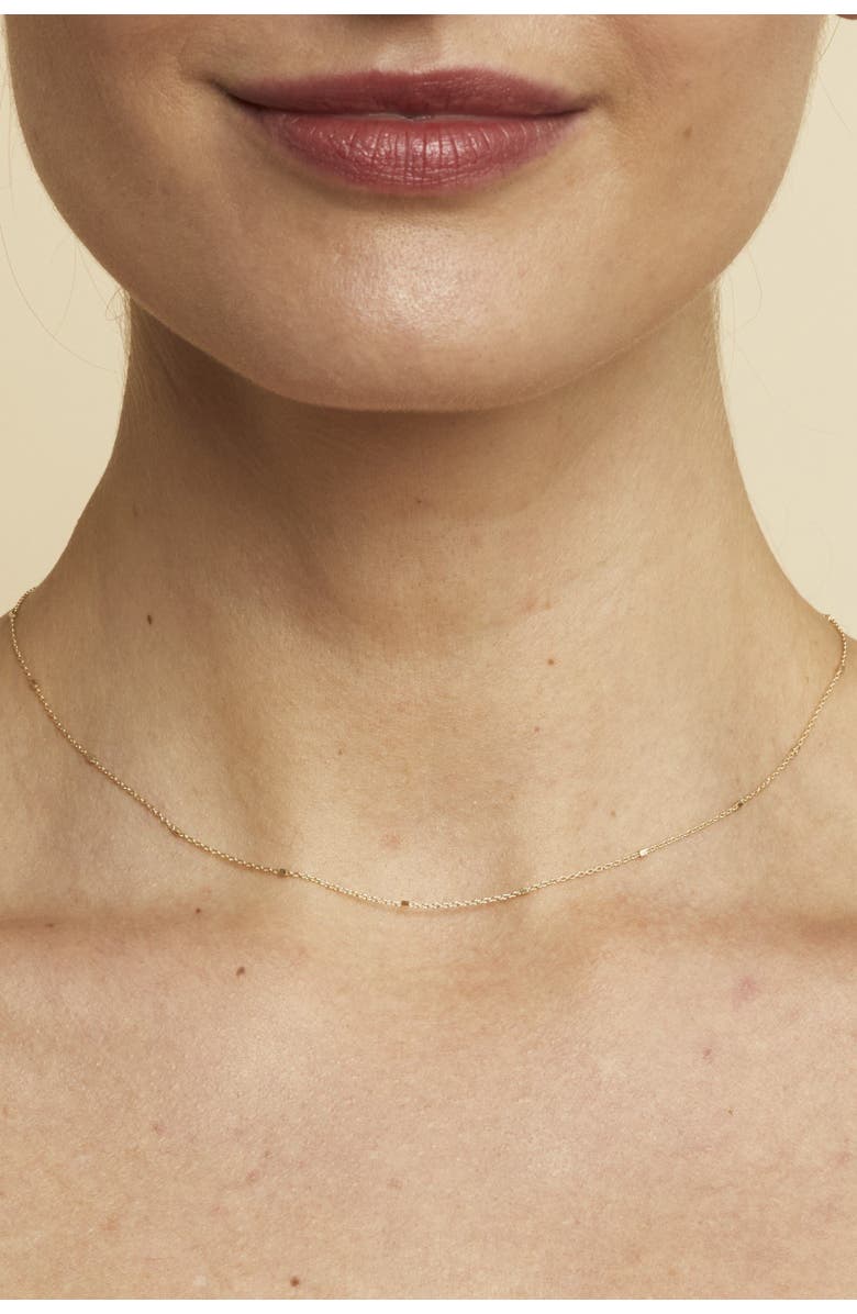 Oradina 14K Gold Grace Chain Necklace, Alternate, color, White Gold