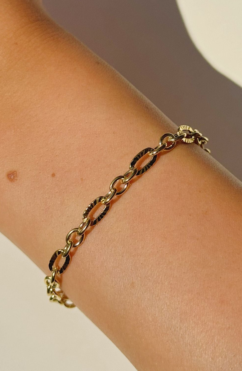 Little Sky Stone Aurora Link Bracelet, Alternate, color, Gold