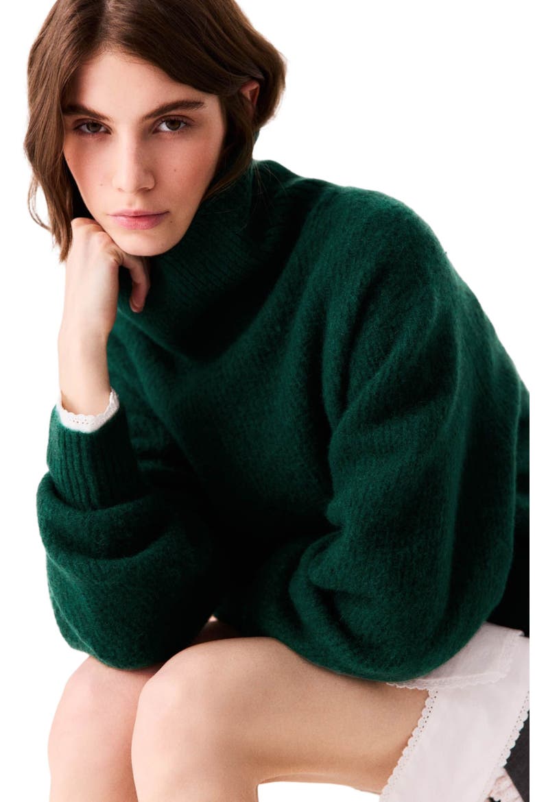 Yak sweater, Alternate, color, Bottle green