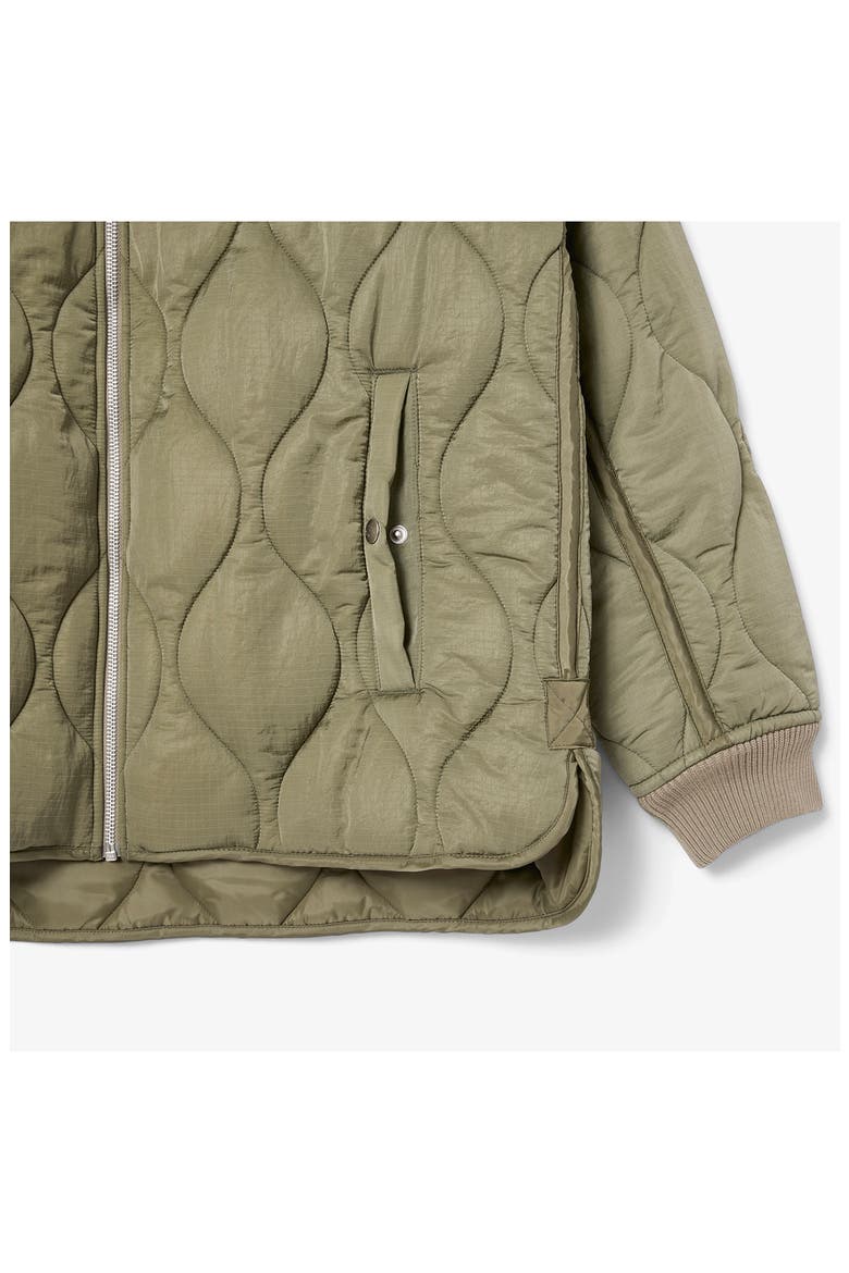 Water Repellent Quilted Bomber Jacket, Alternate, color, KHAKI