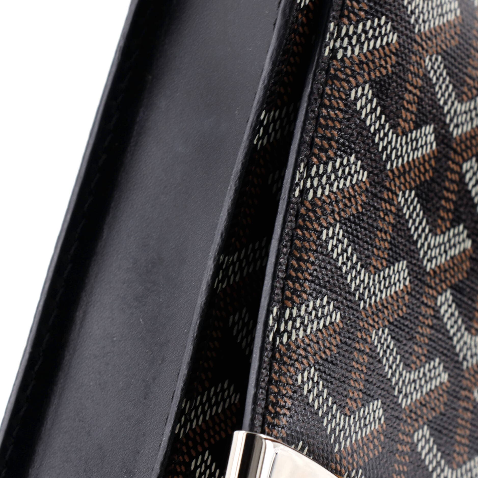 Pre-Owned Goyard Monte Carlo Clutch with Strap Coated Canvas PM, Alternate, color, Black