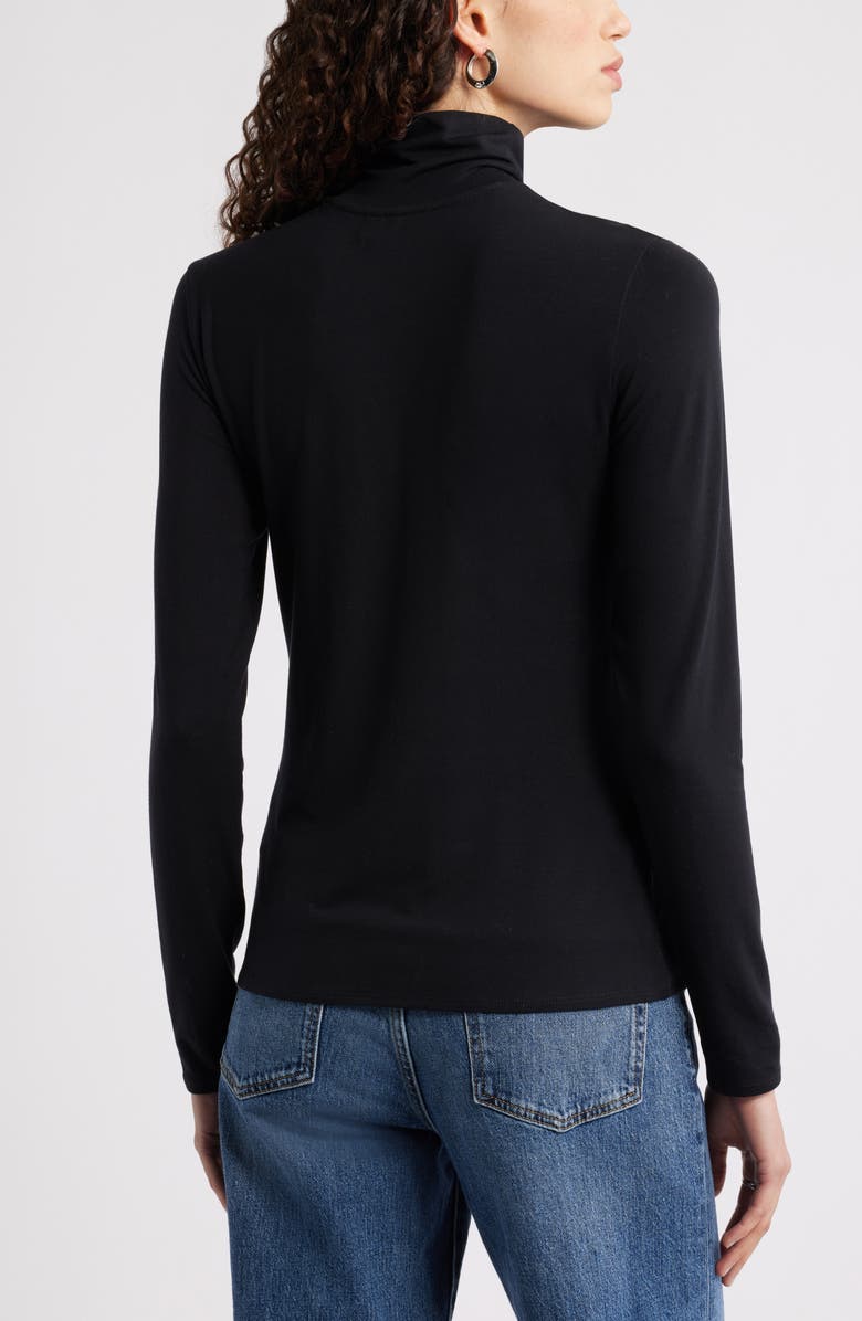 Nordstrom Turtleneck Knit Top, Alternate, color, Black