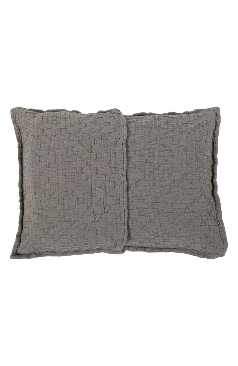 Pom Pom at Home Ojai Textured Cotton Sham, Alternate, color, Pebble