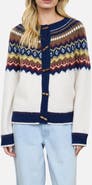Blu Pepper Fair Isle Toggle Front Cardigan