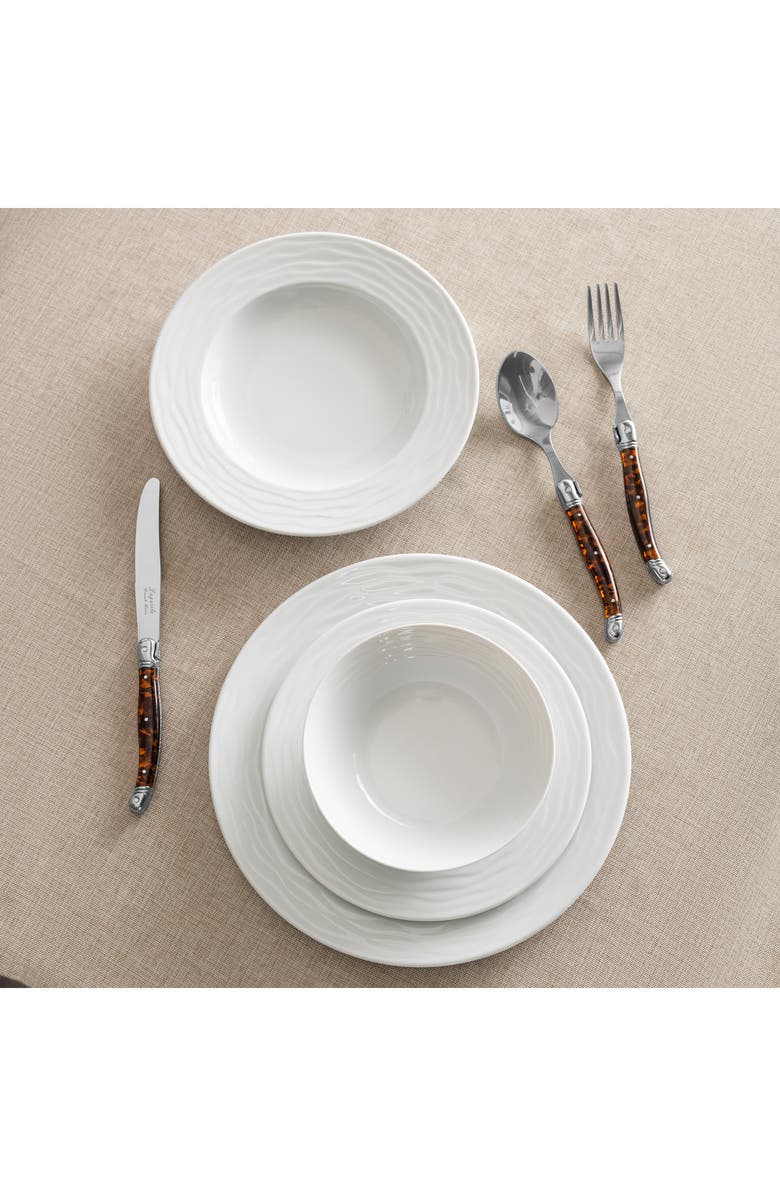 FRENCH HOME White Wave 16-Piece Dinnerware Set, Alternate, color, Off-White