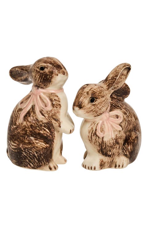 Clever Creatures Bunny Salt & Pepper Shakers Set