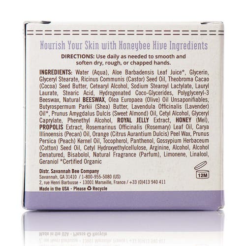 Savannah Bee Company Hand Cream In Rosemary Lavender