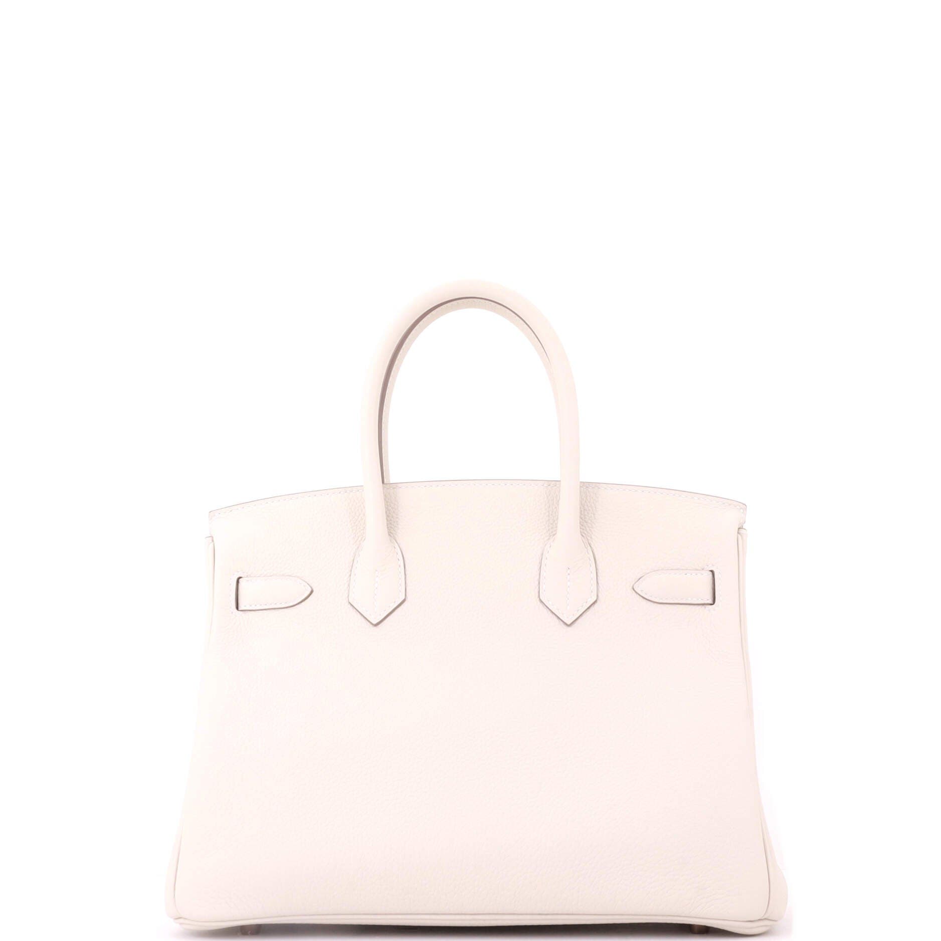 Birkin Handbag Light Togo with Gold Hardware 30, Alternate, color, White