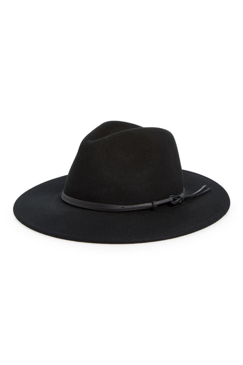Billie Wool Fedora, Main, color, BLACK