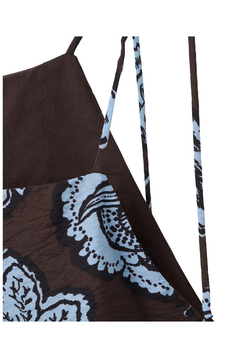 Floral Tie Strap Top, Alternate, color, BROWN