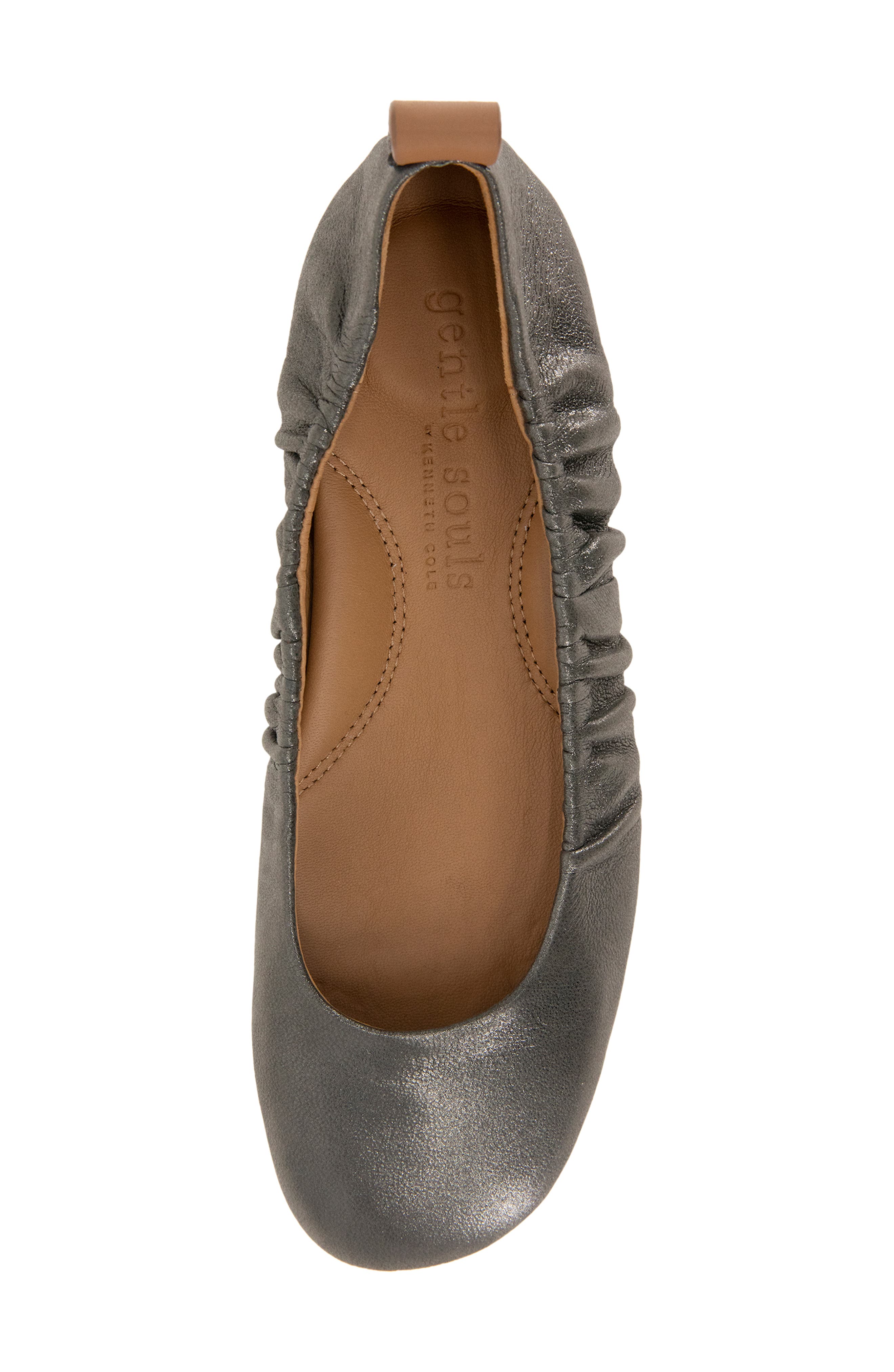 Gentle Souls Mavis Ballet Flat, Alternate, color, Pewter Leather