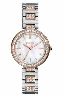 Fossil Karli Three-Hand Quartz Crystal Bracelet Watch, 32mm