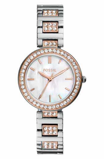 Fossil Karli Three-Hand Quartz Crystal Bracelet Watch, 32mm