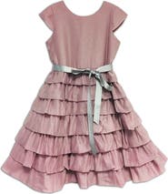 JOE-ELLA Kids' Ruffle Hem Dress