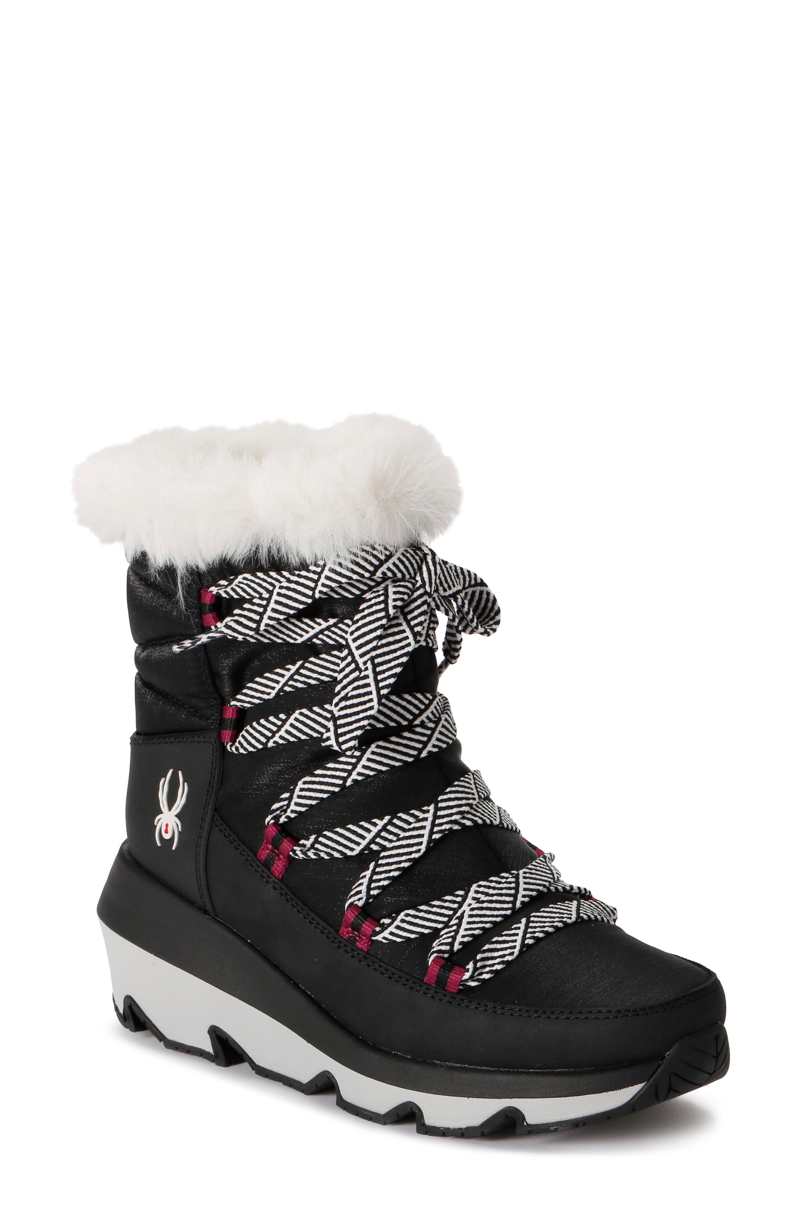 Spyder Camden Faux Fur Trim Waterproof Insulated Boot, Main, color, 