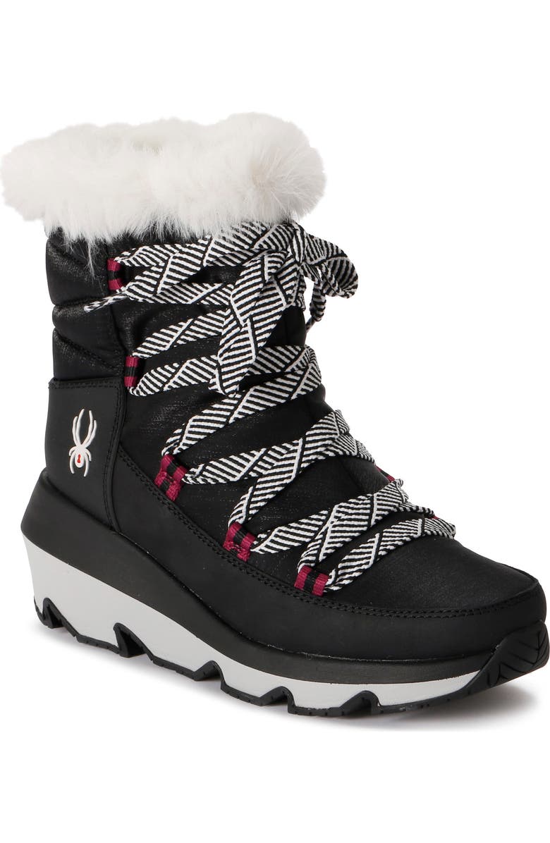 Spyder Camden Faux Fur Trim Waterproof Insulated Boot, Main, color,