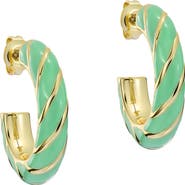 Ted Baker Tiffany Twist Enamel Hoop Earrings
