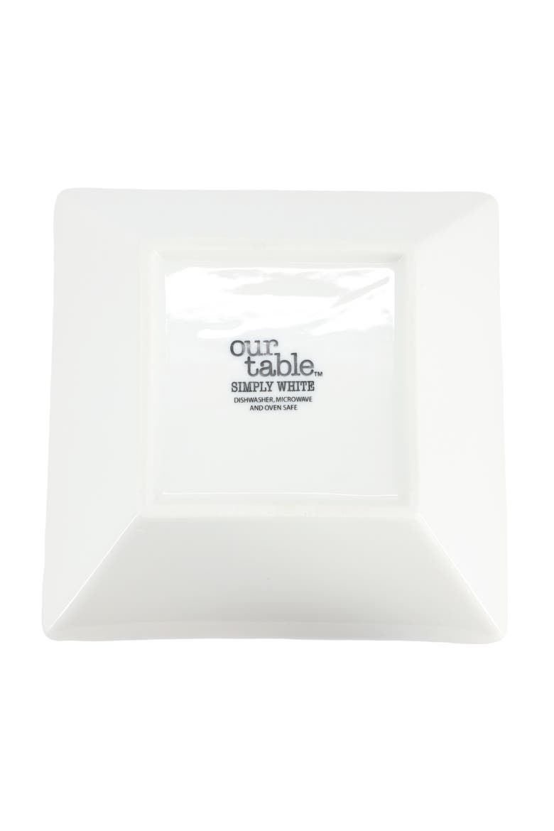 Simply White 6 Piece 26oz Fine Ceramic Square Soup Bowl Set, Alternate, color, White