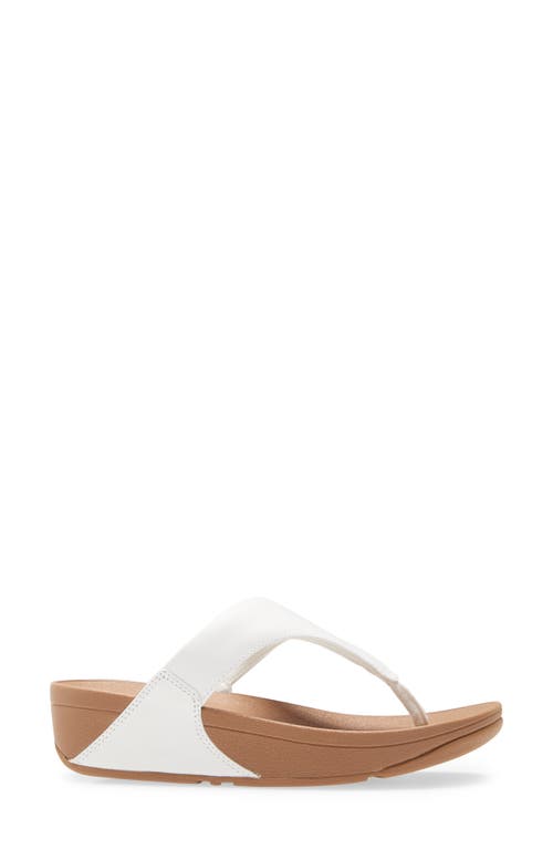 Fitflop Lulu Flip Flop In White Fabric