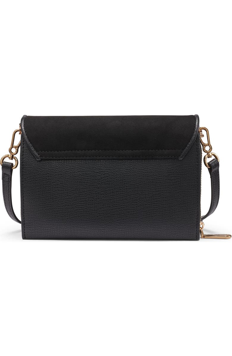 KARL LAGERFELD PARIS Lourdes Crossbody, Alternate, color, Black/Gold