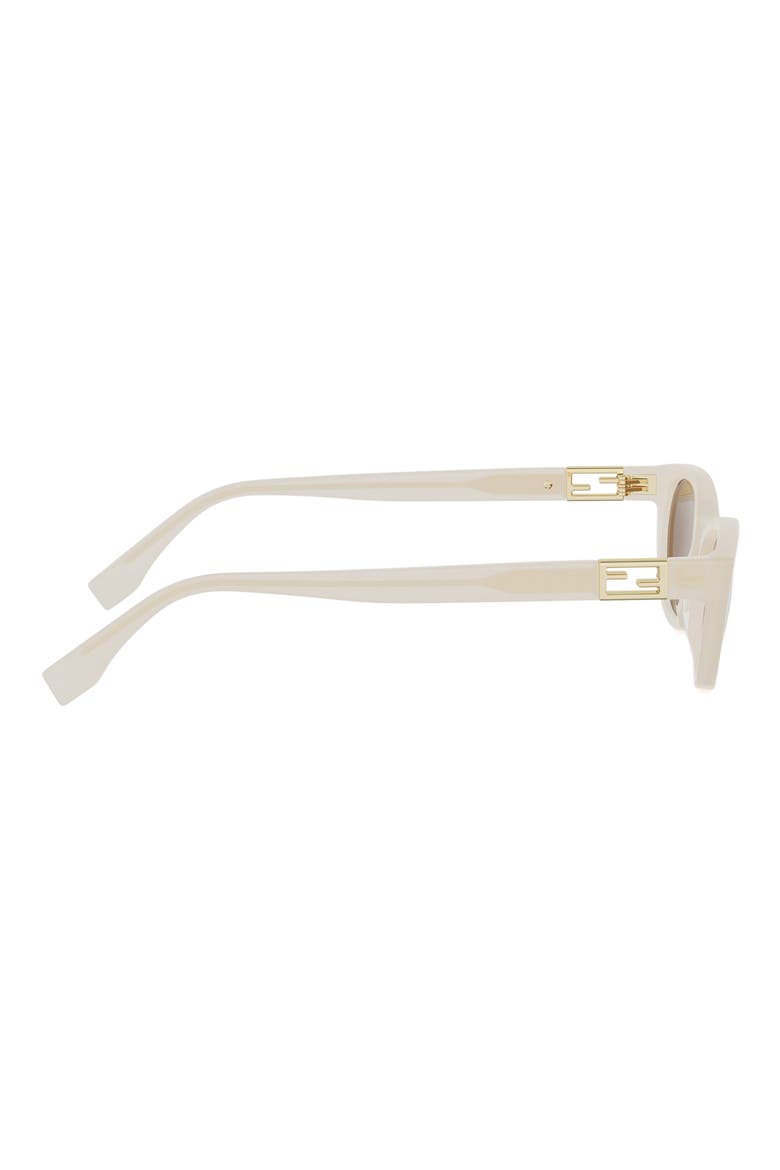 Baguette 54mm Cat Eye Sunglasses, Alternate, color, IVORY / BROWN