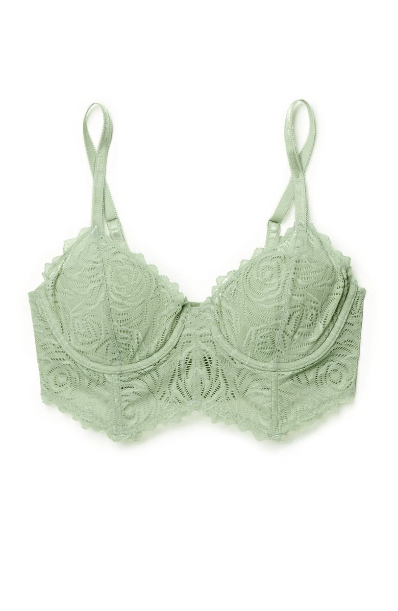 Adore Me Lucinda Contour Demi Bra, Alternate, color, Medium Green