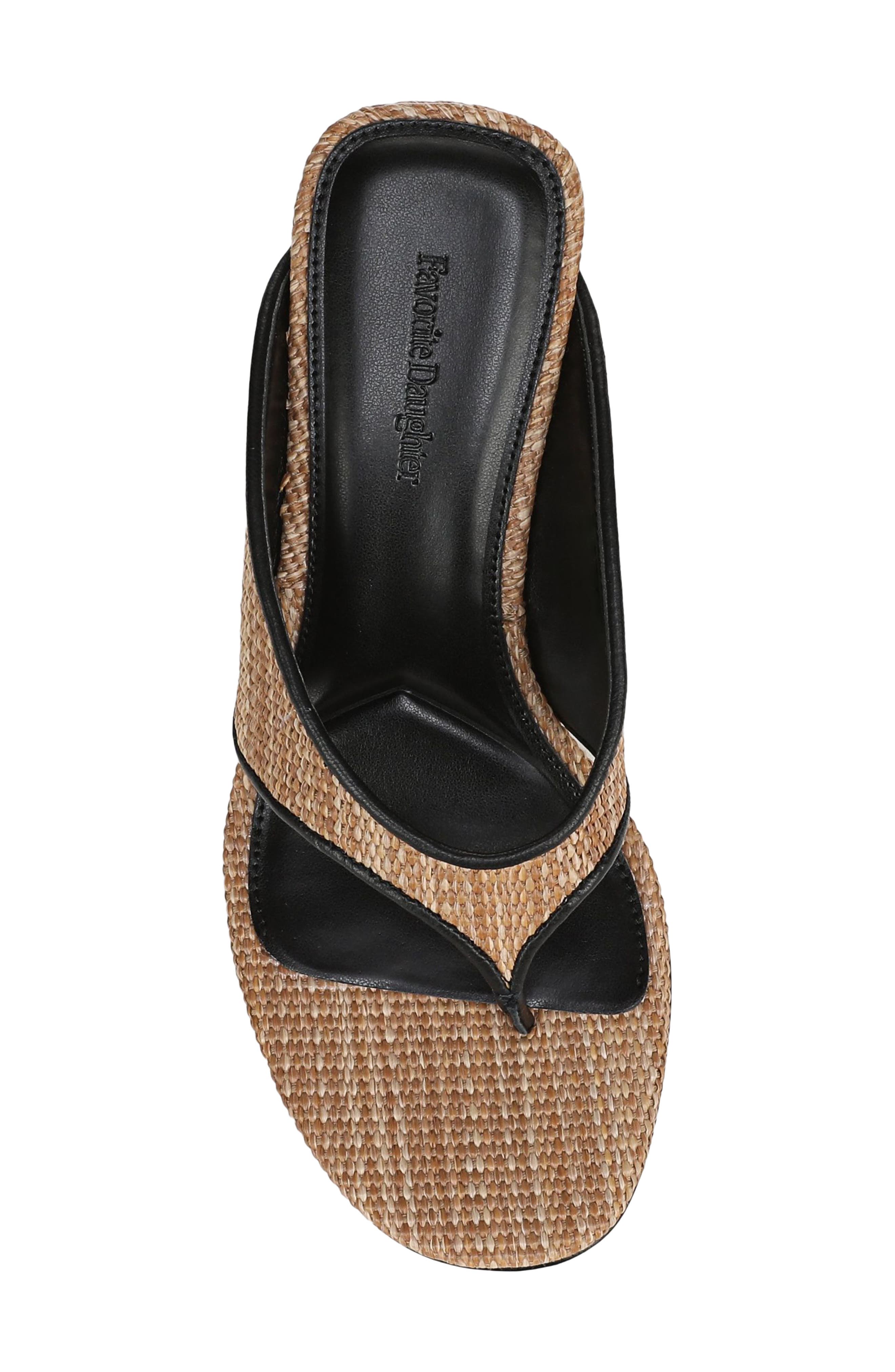 Emerson Wedge Sandal, Alternate, color, NATURAL/ BLACK