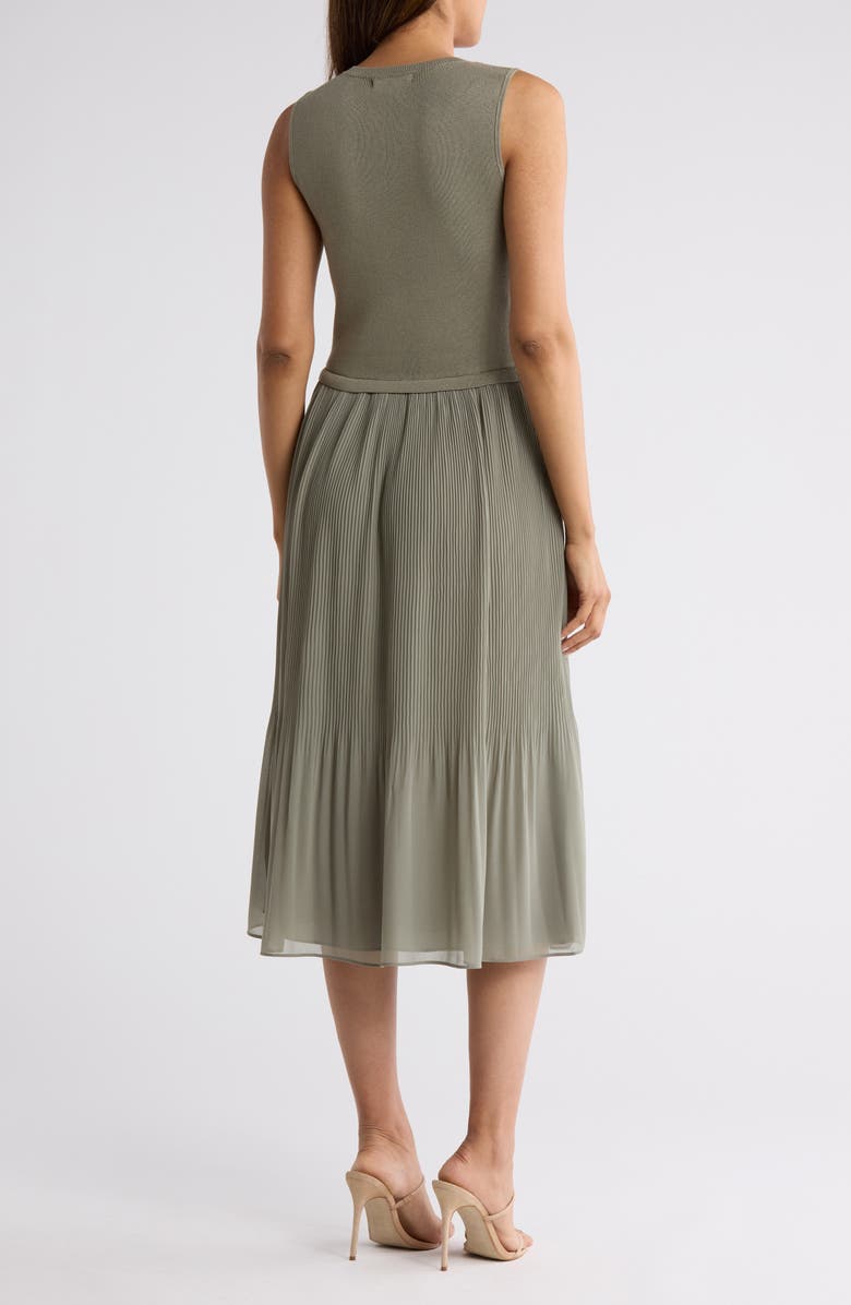 Twofer Sleeveless Mixed Media Dress