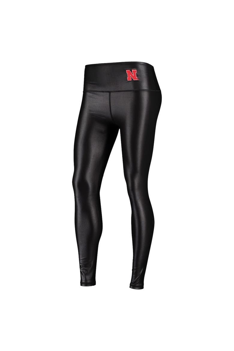 Women's ZooZatz Black Nebraska Huskers Shine Liquid Leggings, Alternate, color, Black
