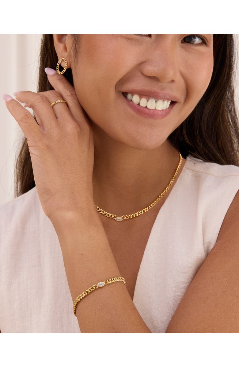 Sara Patino Cassia Curb Chain Necklace, Alternate, color, Gold