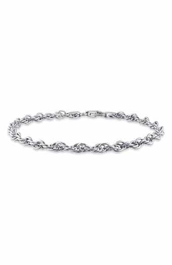 DELMAR Sterling Silver Rope Chain Bracelet