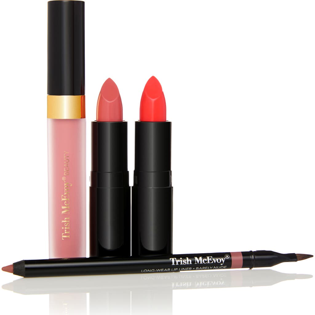 Trish Mcevoy Gorgeous Lip Quad $131 Value In Pink