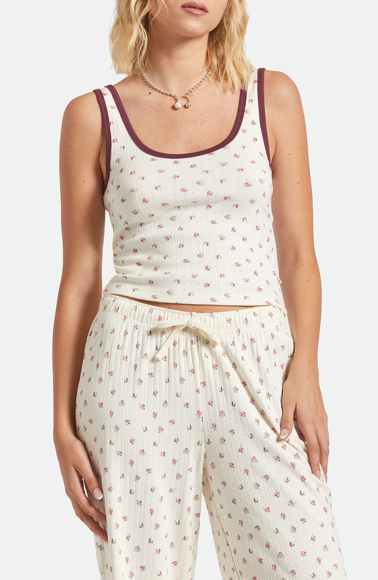 Brixton Off Duty Tank, Main, color, Floral Pointelle