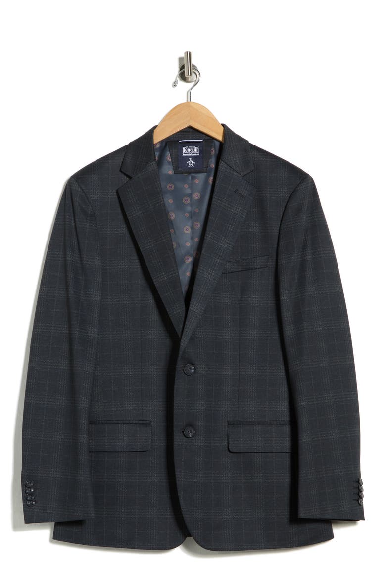 Plaid Two-Button Sport Coat, Alternate, color, BLUE