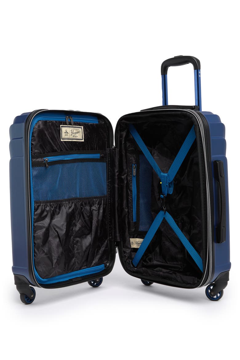 Blake 21-Inch Hardside Carry-On Spinner Luggage, Alternate, color, METALLIC BLUE