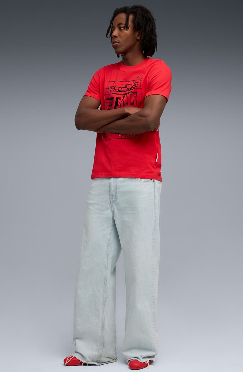 PUMA x Ferrari Sportswear Cotton Graphic T-Shirt, Alternate, color, Rosso Corsa