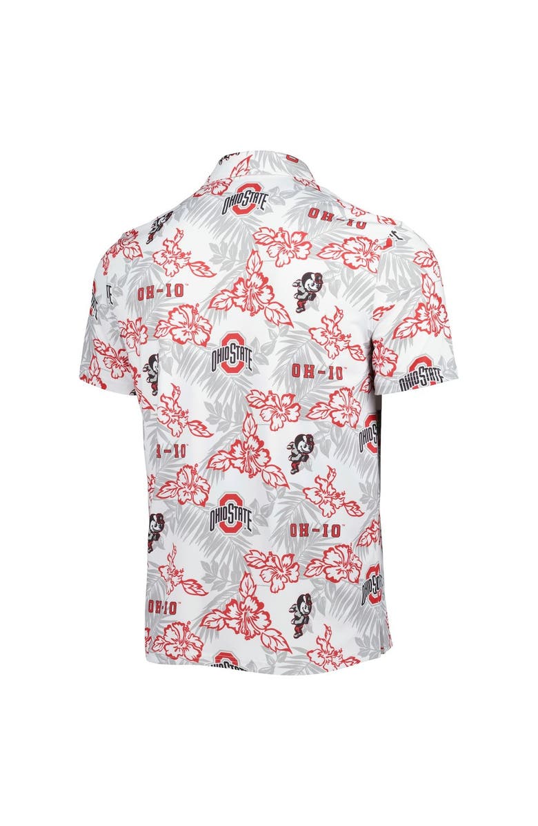 Reyn Spooner Men's Reyn Spooner White Ohio State Buckeyes Performance Polo, Alternate, color, White