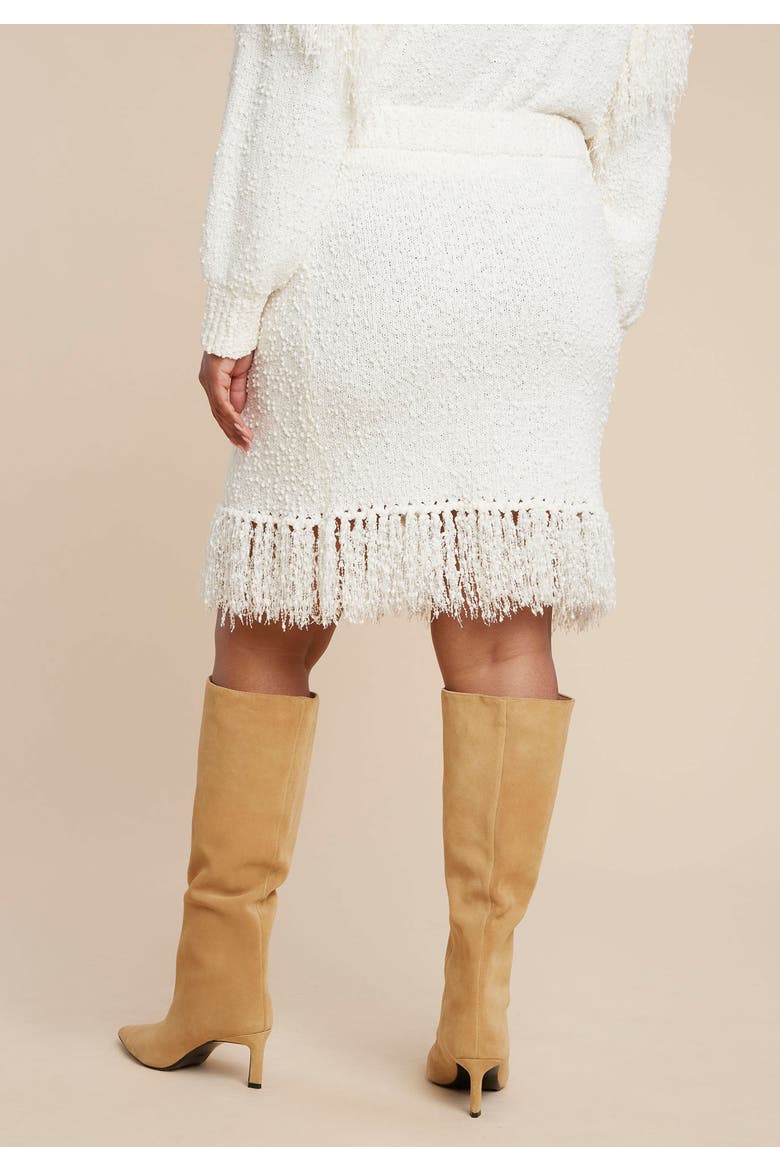 Looped Fringe Sweater Mini Skirt, Alternate, color, JET STREAM