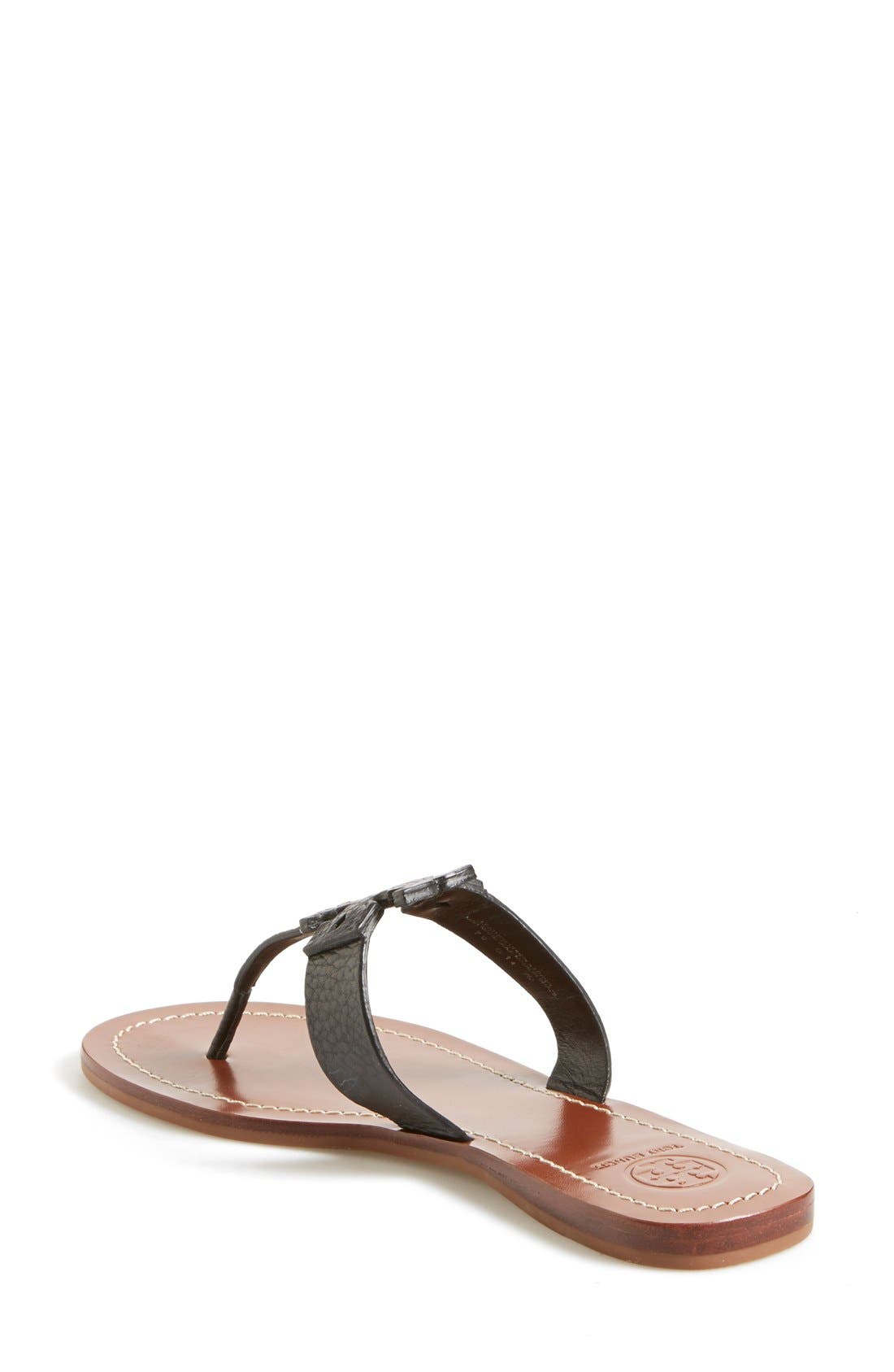 Tory Burch 'Moore' Leather Thong Sandal, Alternate, color, 