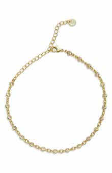 Cubic Zirconia Bezel Anklet