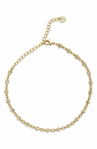 Cubic Zirconia Bezel Anklet