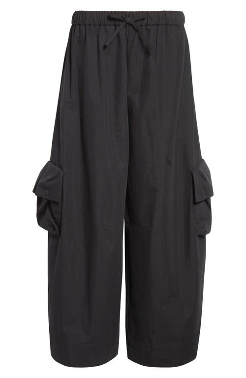 Simone Rocha Multi Pocket Cargo Puddle Drawstring Pants In Gray