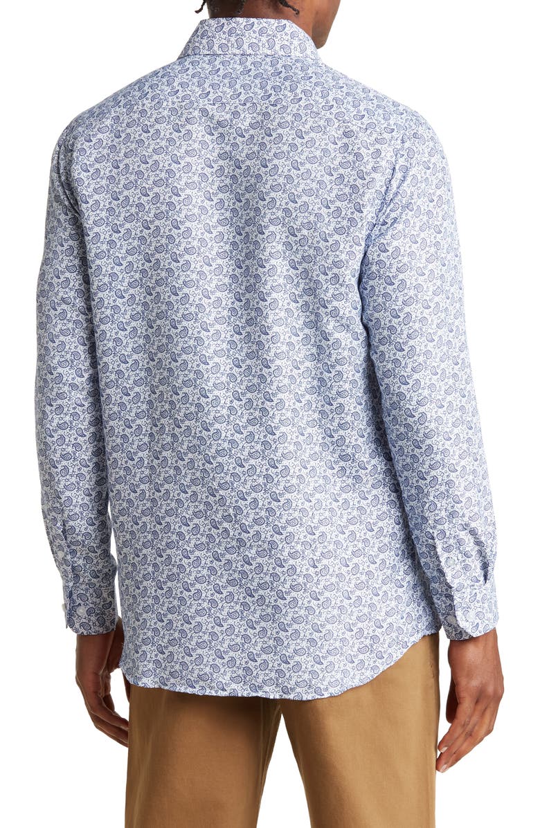 Azaro Uomo Slim Fit Paisley Print Performance Dress Shirt, Alternate, color, 