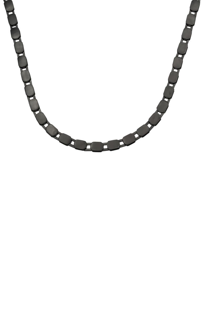 AllSaints Hex Link Collar Necklace, Main, color, Hematite