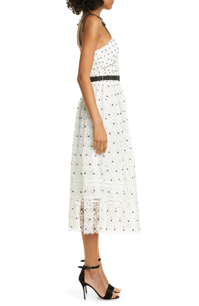 Self-Portrait Azalea Hibiscus Lace Midi Dress, Alternate, color, 