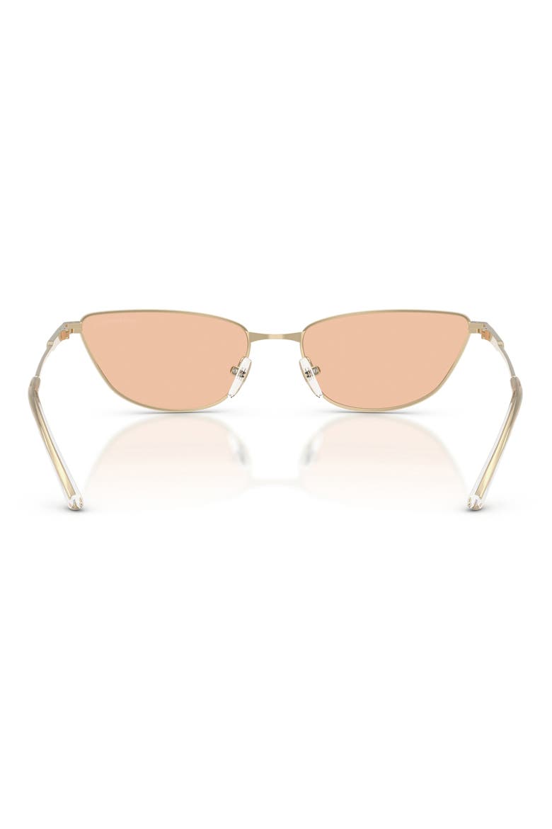 55mm Cat Eye Sunglasses, Alternate, color, SHINY PALE GOLD / BROWN